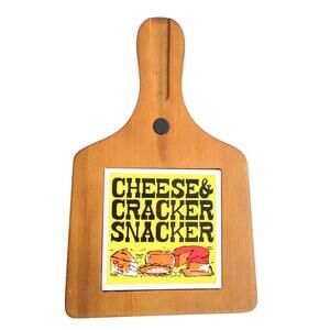 Vintage Charcuterie Board with Inset Ceramic Tile
